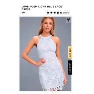 Lulu’s Light Blue Lace Dress